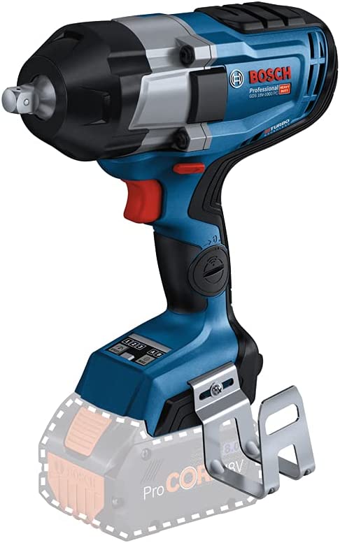 Akumuliatorinis smūginis veržliasūkis BOSCH PRO BITURBO GDS 18V-1000 C solo, 18V (be akum., 1/2 , su L-BOXX) - 3