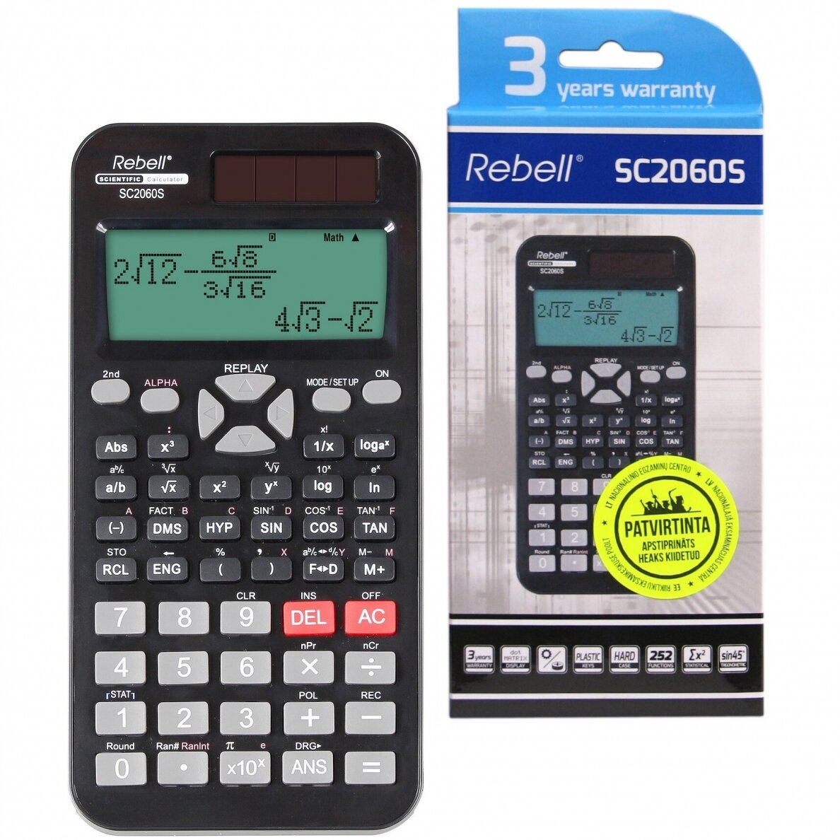 Skaičiuotuvas REBELL SC2060S-0
