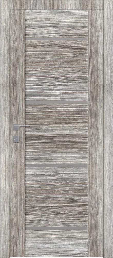 Durų varčia MIKA kreminio uosio spalvos, su matiniu stiklu, 600 x 2000 mm, universali-0