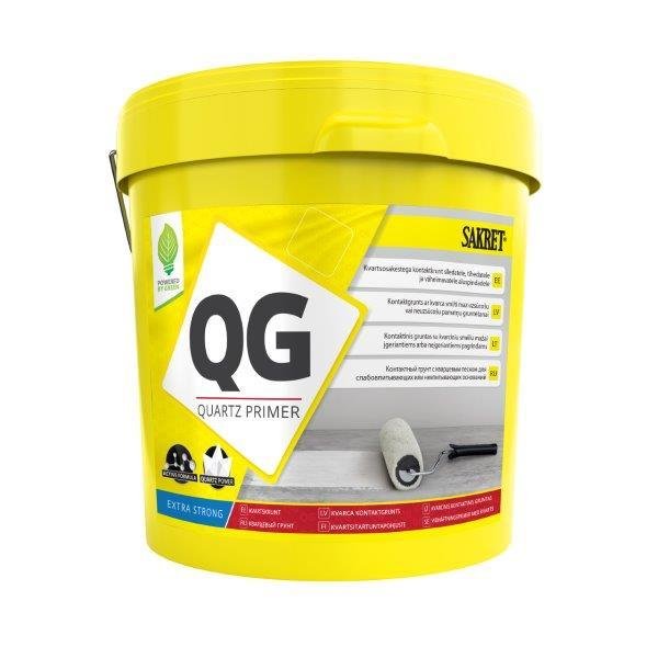 Mažai įsigeriančių pagrindų kvarcinis gruntas SAKRET QG, baltos sp., 15 kg