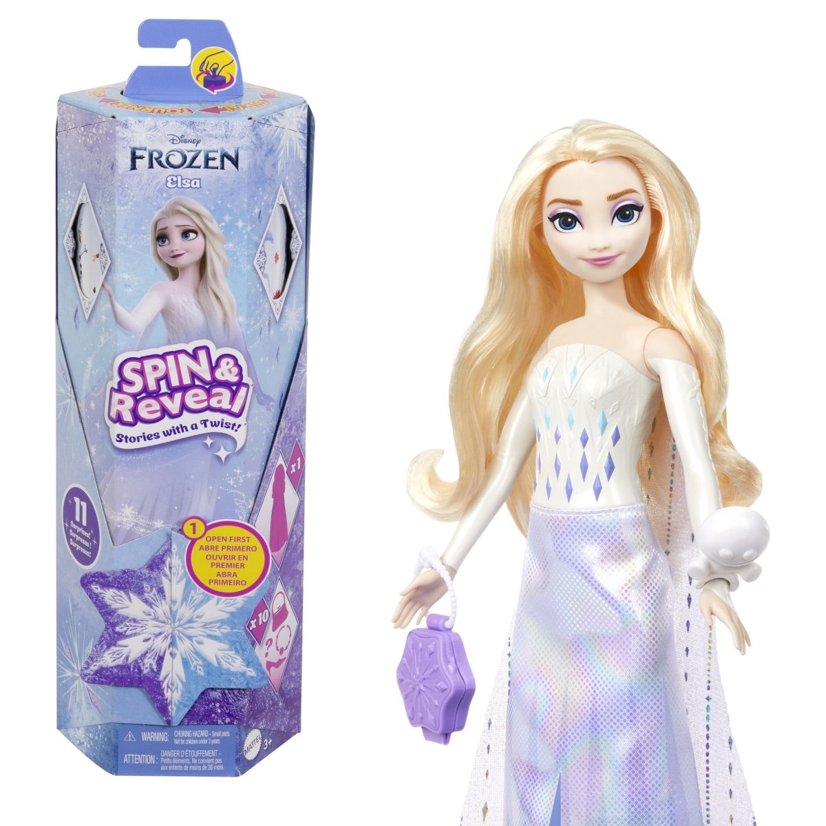 Lėlės Elzos siurprizų rinkinys DISNEY FROZEN SPIN AND REVEAL - 1