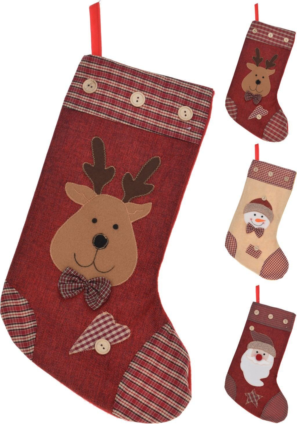 Kalėdinė kojinė, įvairių dizainų, 45 cm