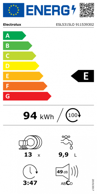 60 cm pločio įmontuojama indaplovė Electrolux ESL5315LO - 7