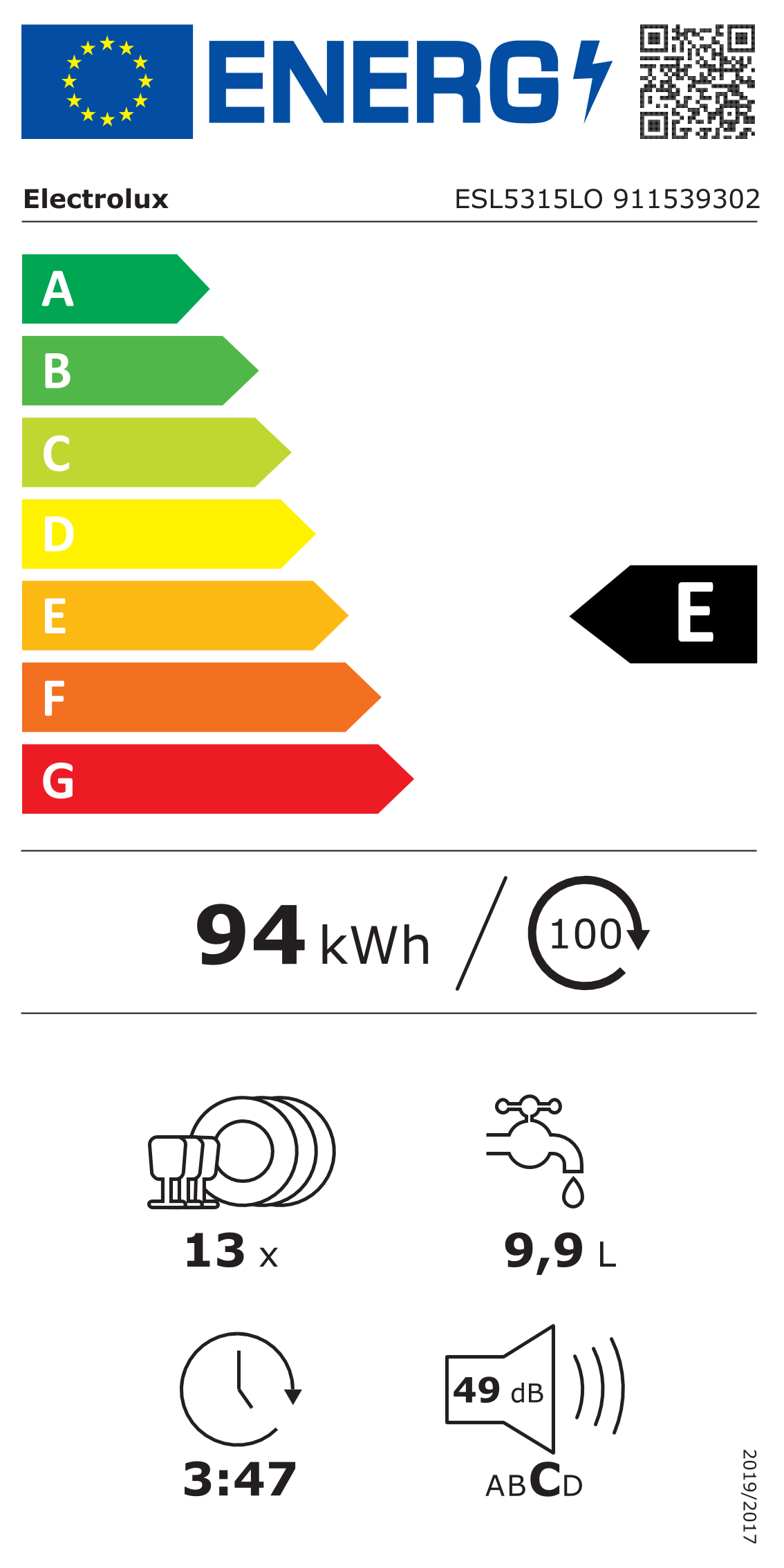 60 cm pločio įmontuojama indaplovė Electrolux ESL5315LO - 8