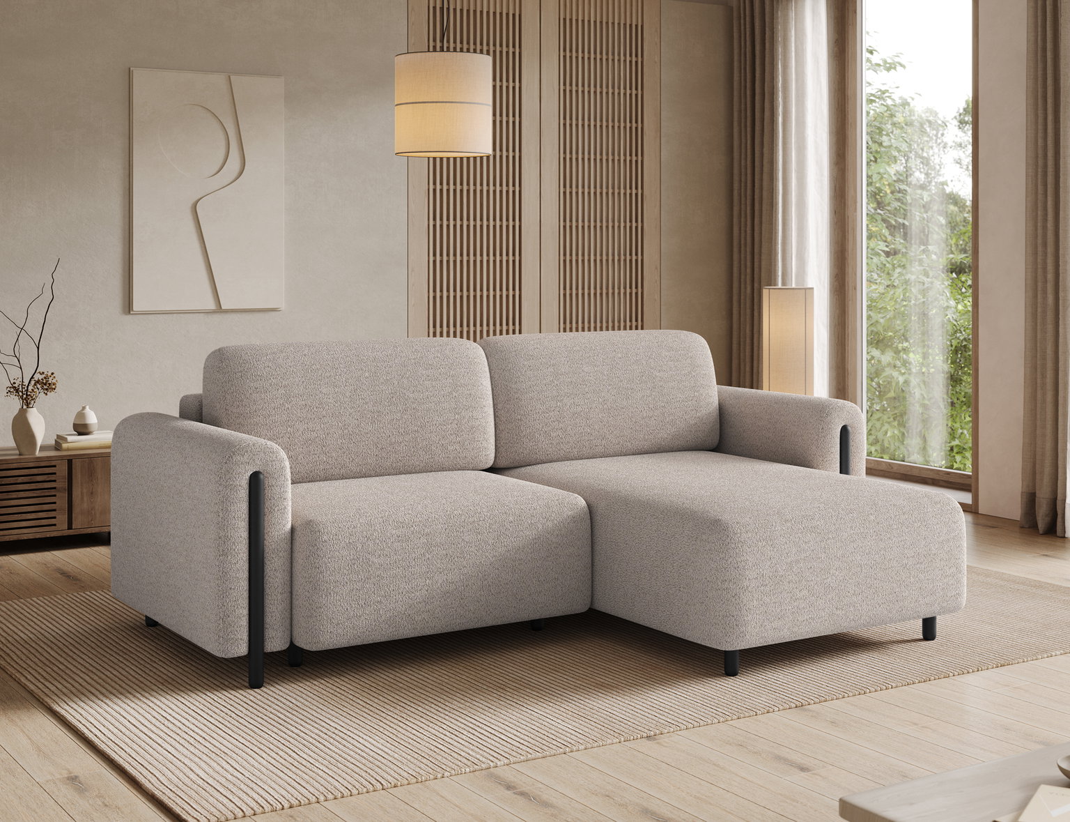 Kampinė sofa Acossta, pilka sp., dešininė, 154 x 244 cm x 95 cm - 4