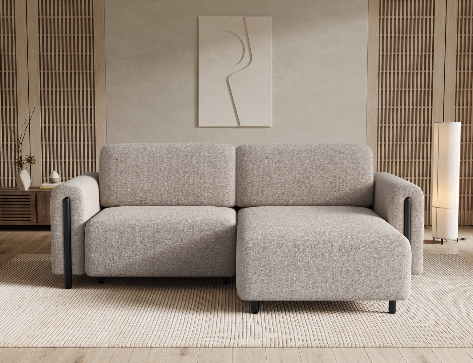 Kampinė sofa Acossta, pilka sp., dešininė, 154 x 244 cm x 95 cm-1