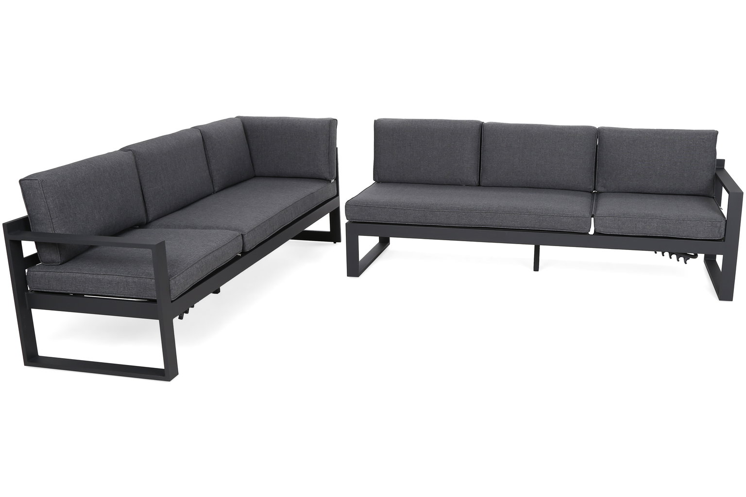 Lauko baldų komplektas Neapol Comfort Corner, 10 vietų, tamsiai pilka - 6