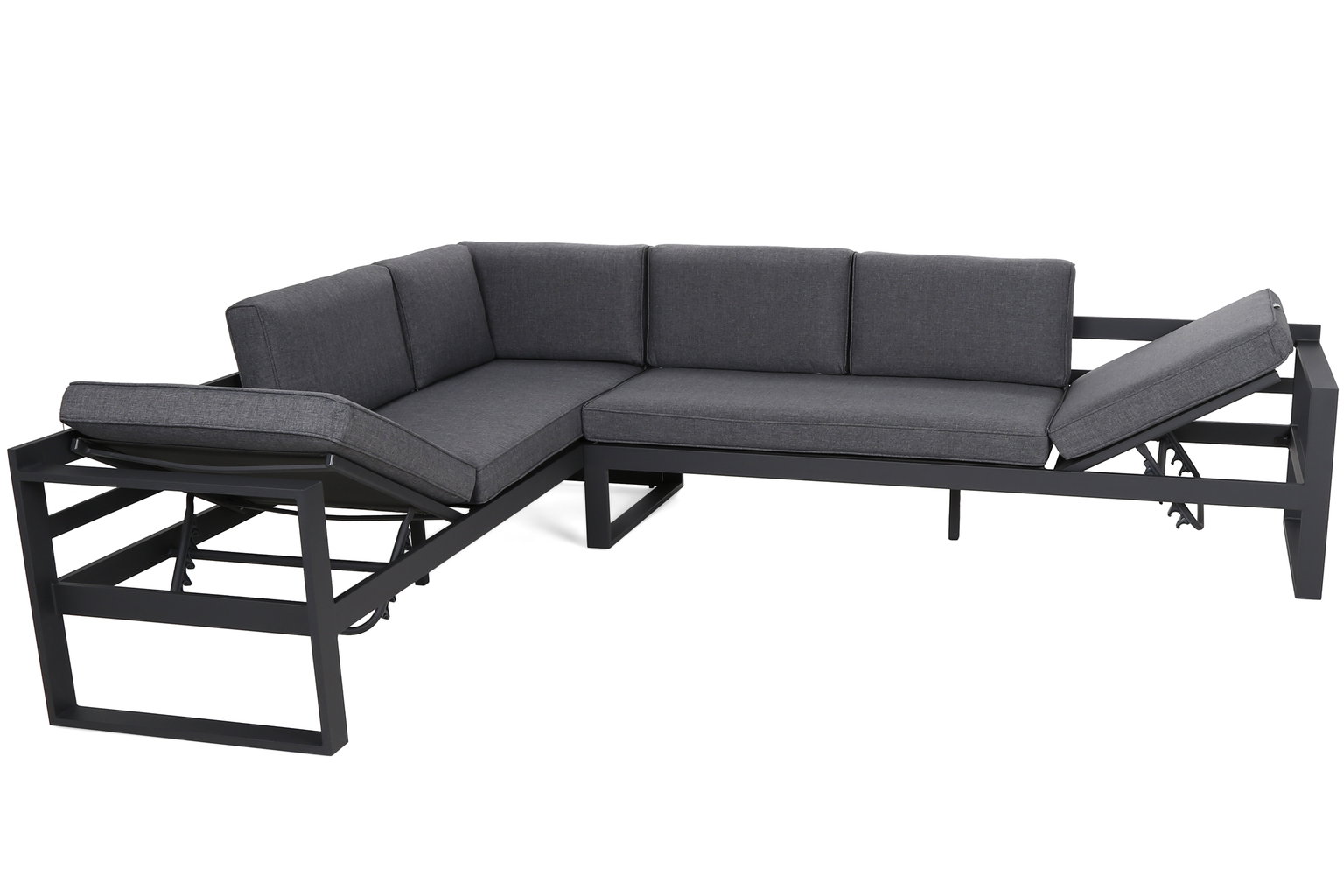 Lauko baldų komplektas Neapol Comfort Corner, 10 vietų, tamsiai pilka - 5