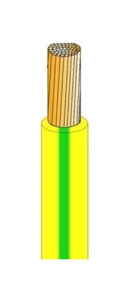 Instaliacinis kabelis, Lietkabelis PV3 (H07V-K), 6 mm², žalias-geltonas, 100 m