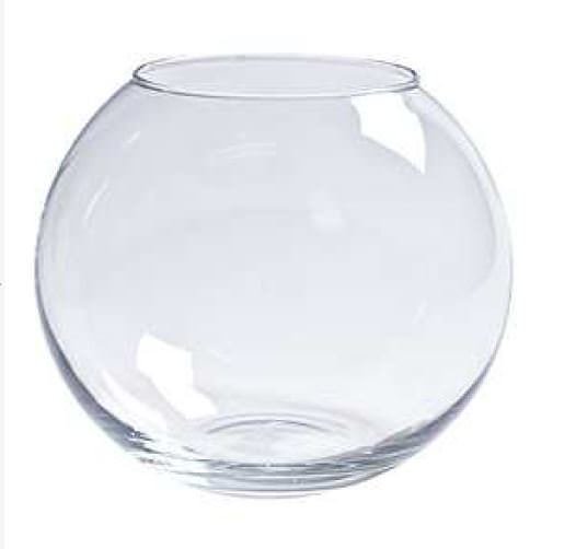 Stiklinė vaza RONDE, apvali, 17 x 20 cm
