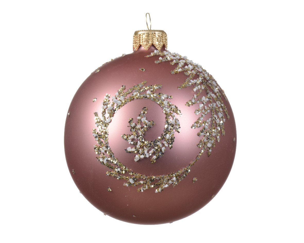 Kalėdinis eglės žaisliukas DECORIS Balloon Sparkle Curl, rožinės sp., 8 cm, 1 vnt