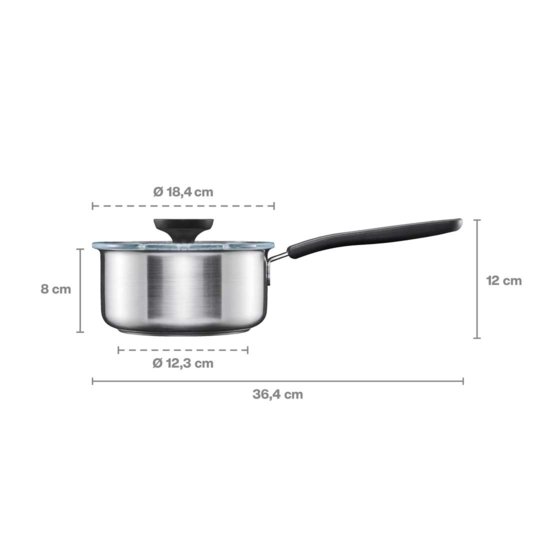 Keraminis puodas FISKARS FF, nepridegančia danga, 1,5 L, 1 vnt - 5