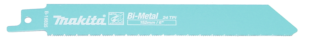 Tiesinio pjūklo pjūkleliai MAKITA, 152 mm, 24 TPI, BIM, metalui iki 3 mm, 5 vnt.-0