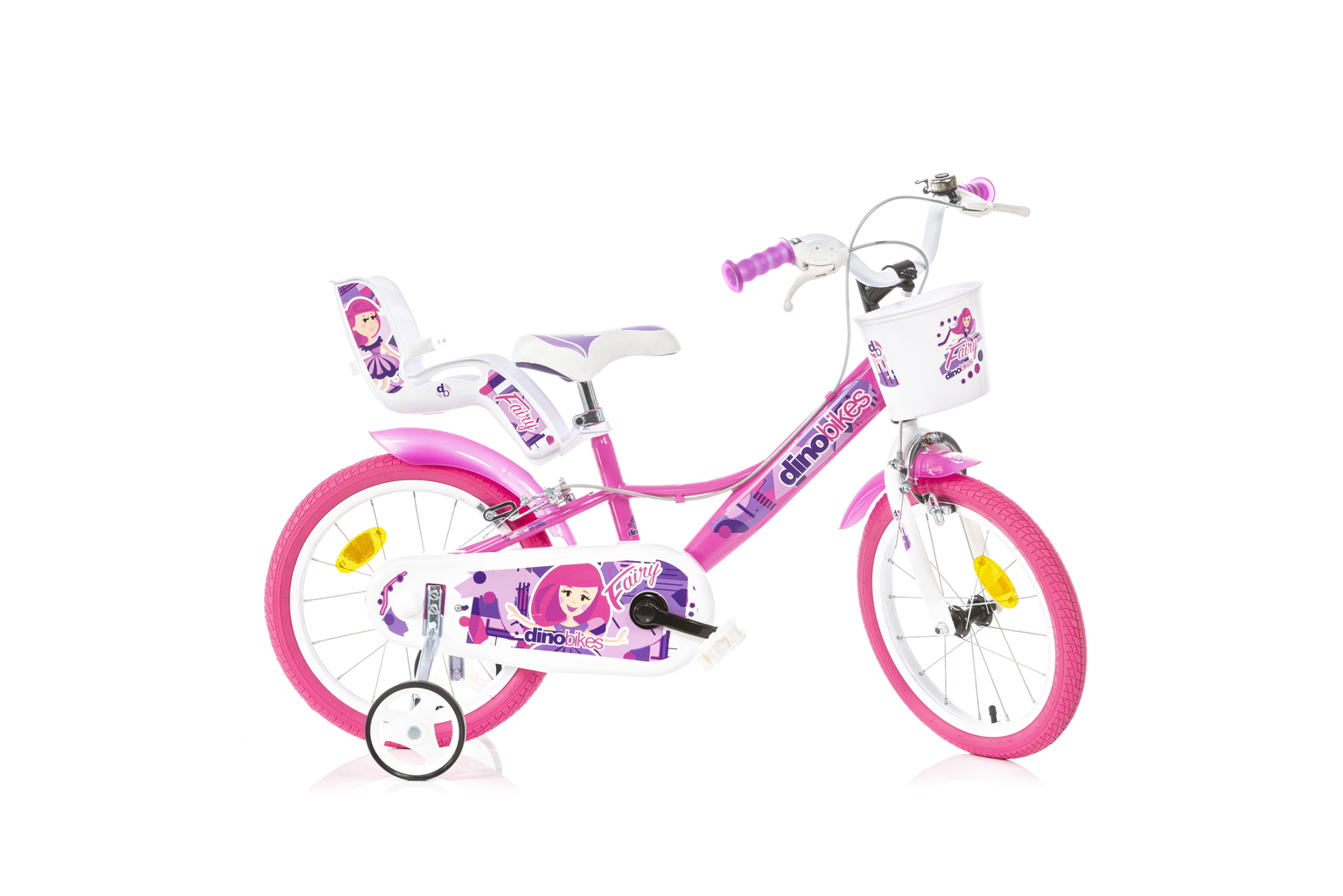 Vaikiškas dviratis Dino Bikes FAIRY, 16", rožinis-0