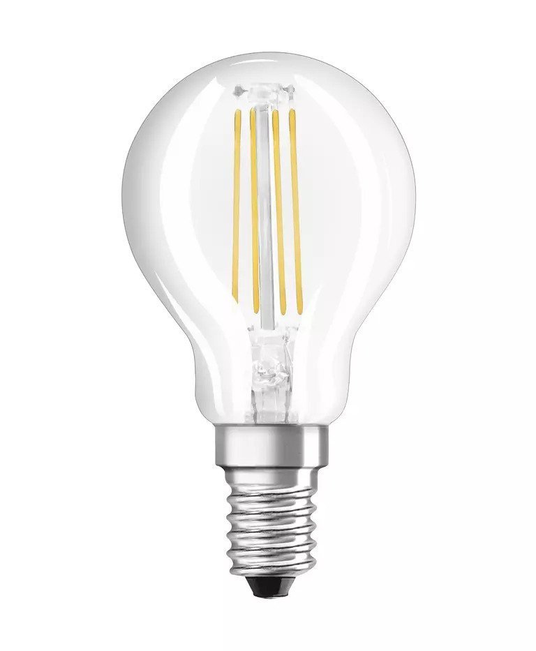 OSRAM Burbuliuko formos LED FILAMENT lemputė P40, 4W, 2700K, E14, non-dim 470LM - 1