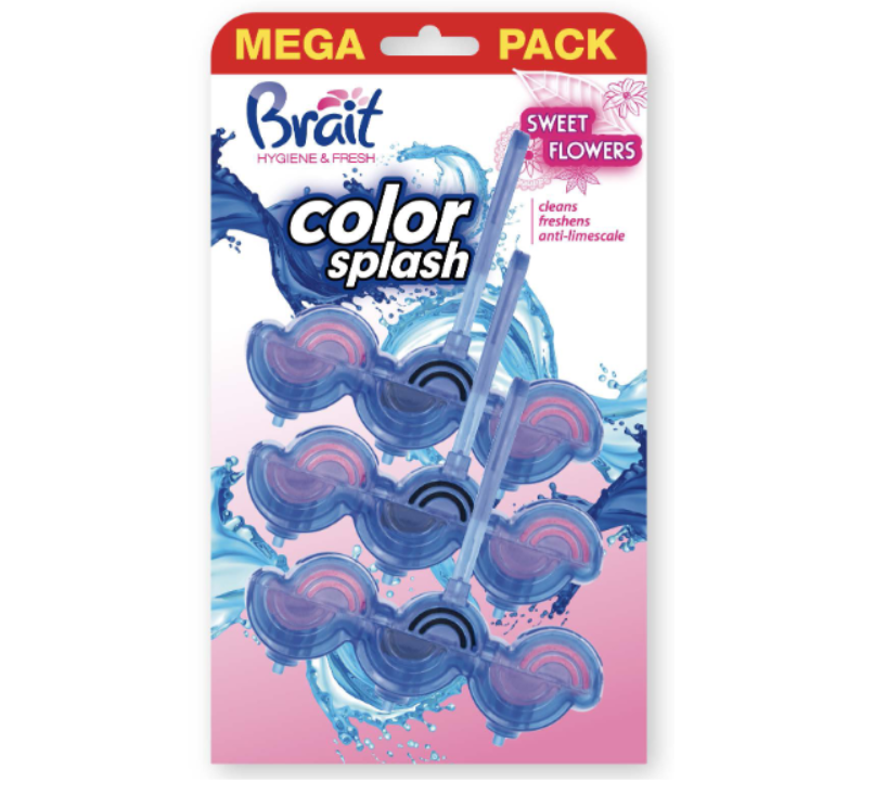Pakabinamas WC valiklis - gaiviklis Brait Sweet Flowers, 3vnt x 45g-0