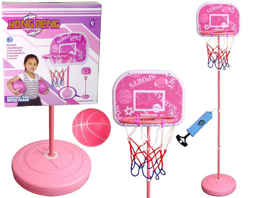 Krepšinio rinkinys vaikams, 170 cm, rožinis - 1