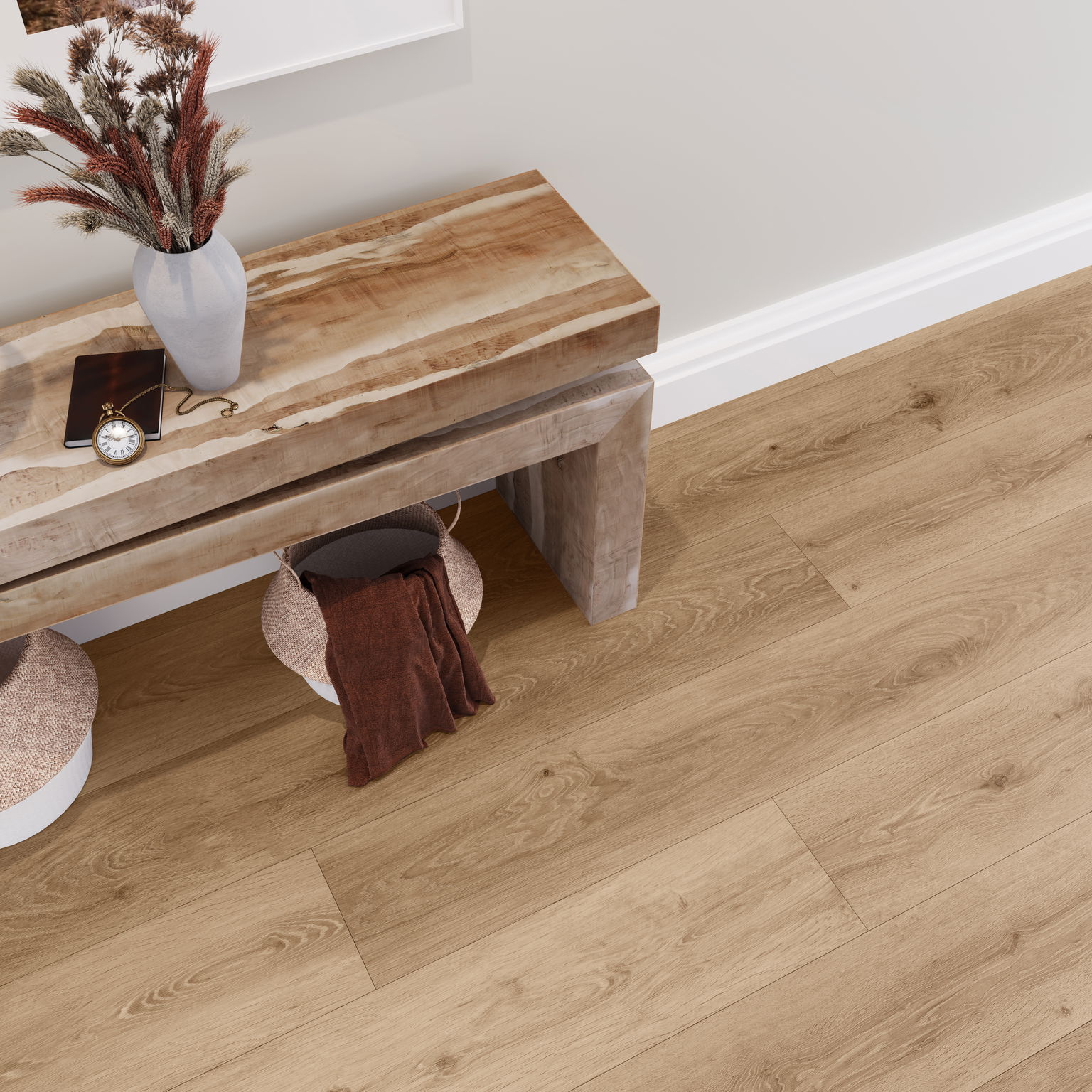 SPC Rigid lentelė su paklotu 32 MAXIMUS Silk Oak Oat 1500x225x6 33/42-1