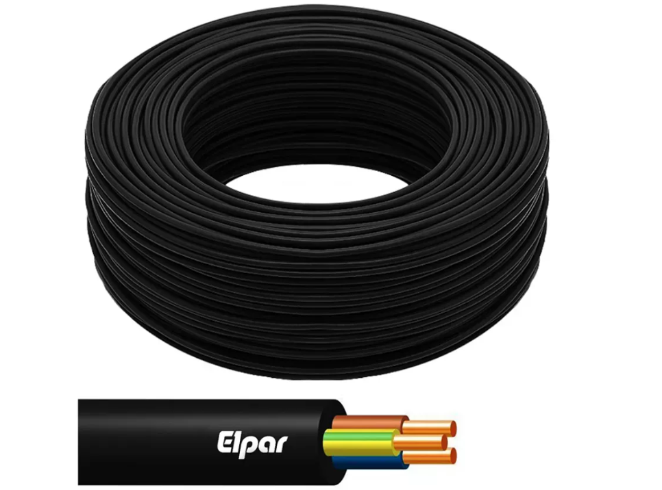 Instaliacinis gumuotas kabelis ELPAR (H05RR-F) 3 x 1,5 mm², 100 m-0