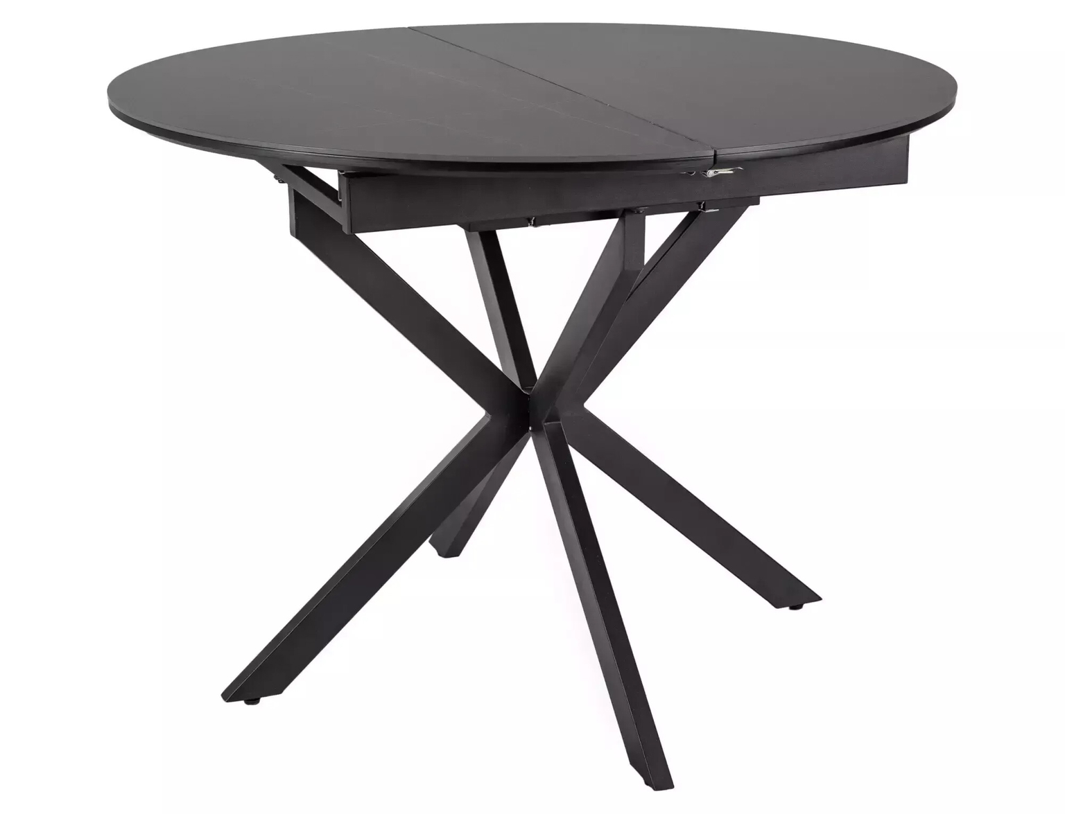 Valgomojo stalas SIGNAL Gaston Ceramic, 100(135)x100x75 cm, juodas-1