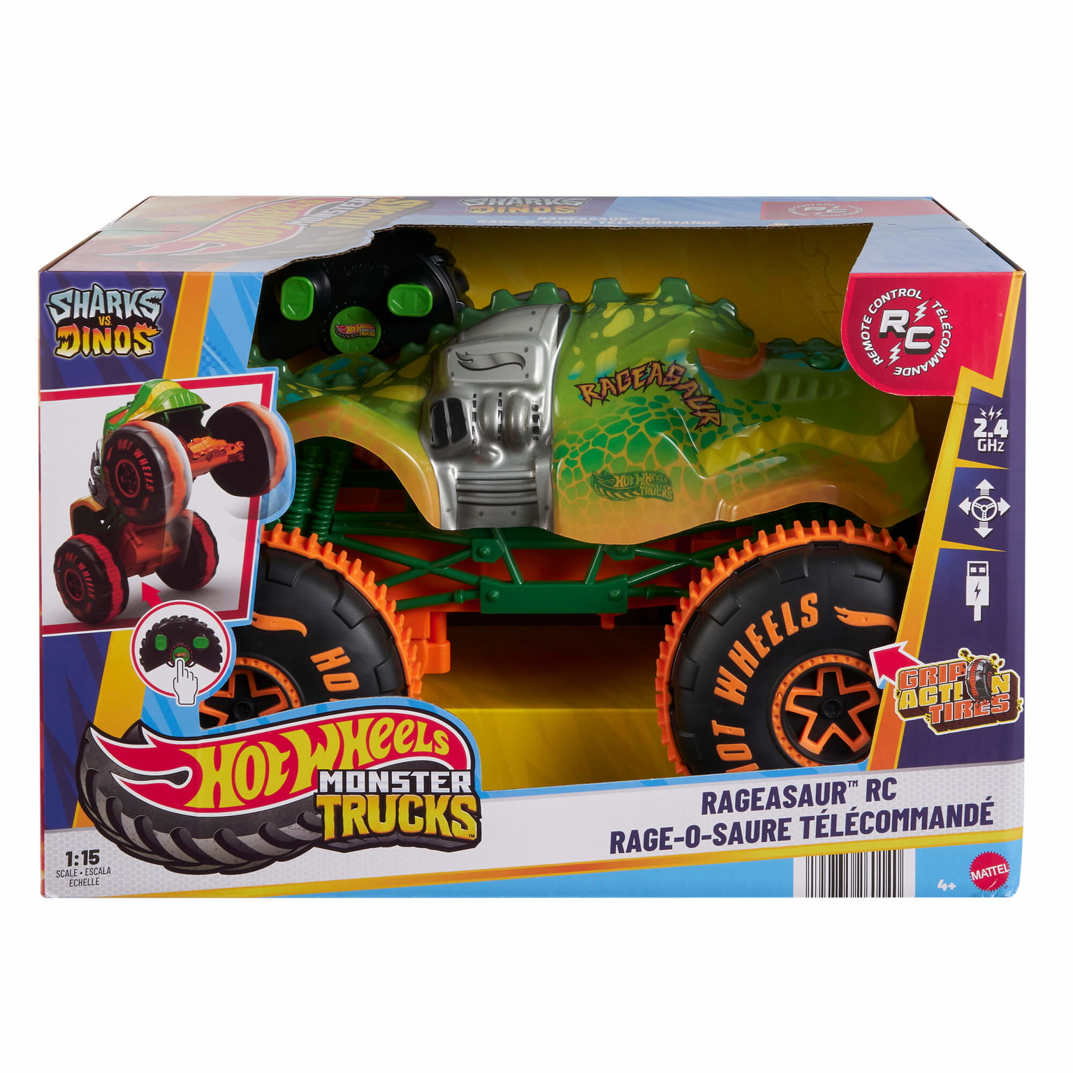 RC automodelis Hot Wheels Monster Trucks – Rageazauras (JBH03)-0
