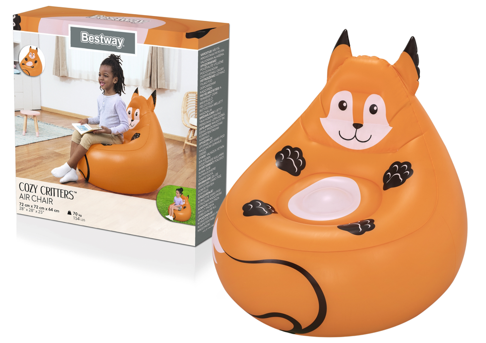Pripučiamas fotelis BESTWAY Fox, 72 x 72 x 64 cm-0