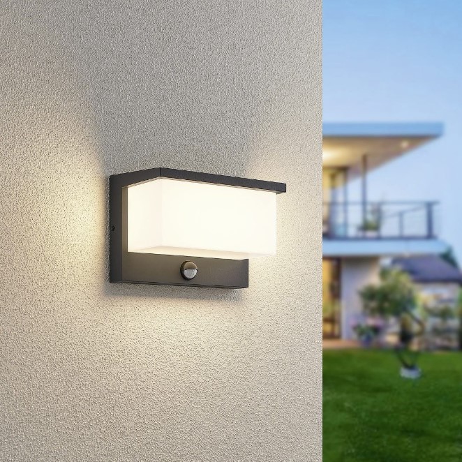 Sieninis LED lauko šviestuvas TRIO Nestos, IP54,13W,3000K,1300lm,su jud, davik,antracito sp,23xh15cm - 3