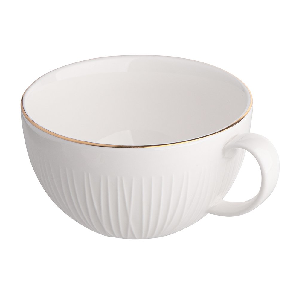 Porcelianinis puodelis ALTOM ALESSIA GOLD, auksinės/ kreminės sp., 300 ml - 2