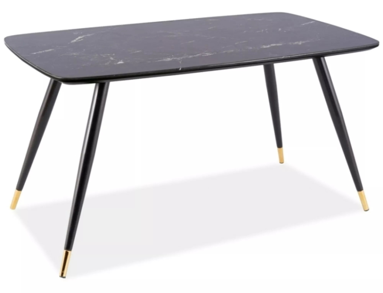 Valgomojo stalas CYRYL I, 140 x 80 cm, juodas-0