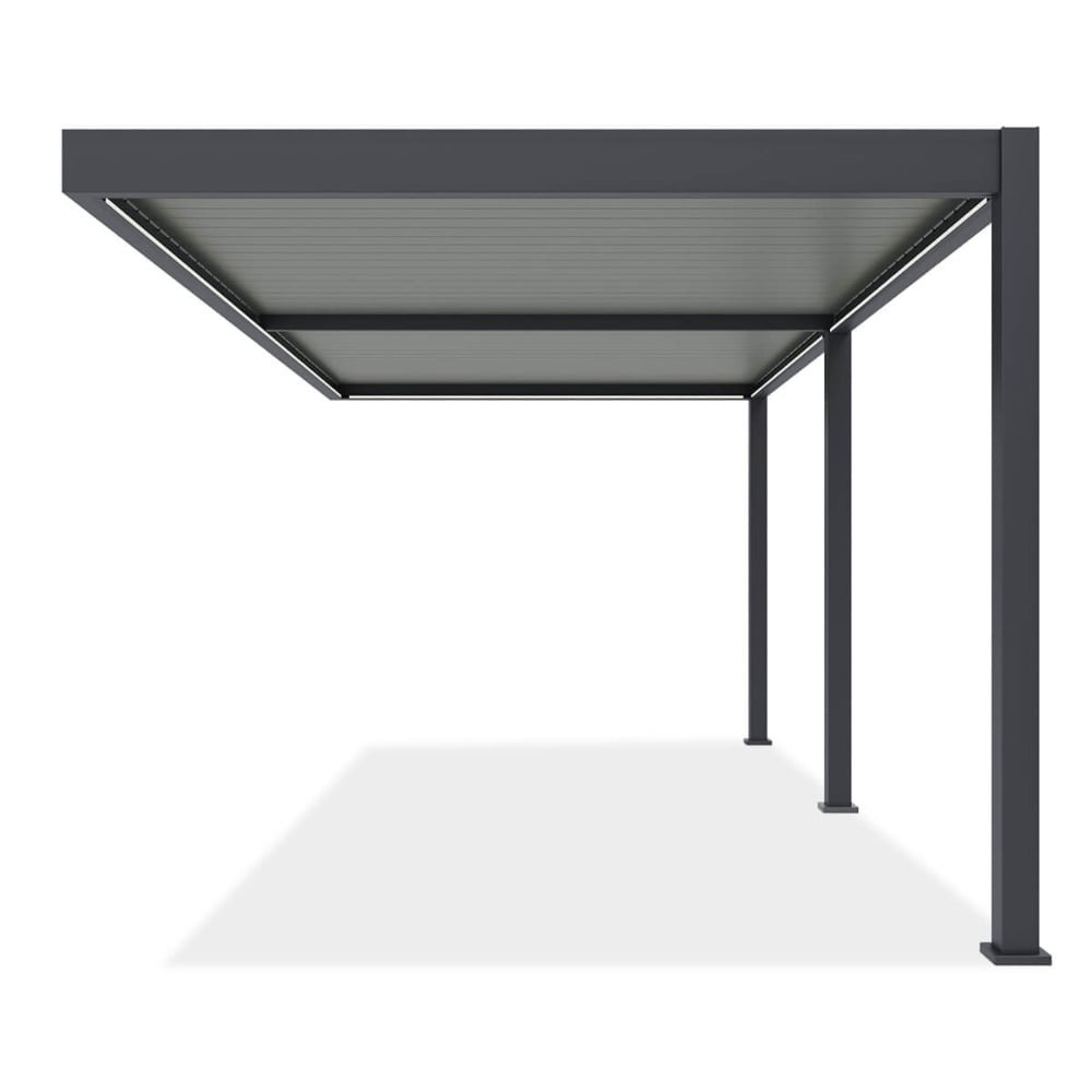 Pavėsinė Pergola ELEGANCE WALL AUTOMATIC 300x600x256 cm su LED, Anthracite/Light Grey, montuojama prie sienos - 5