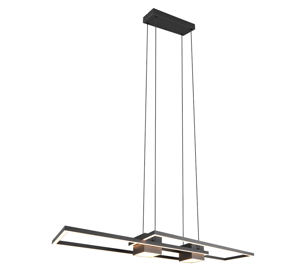 Pakabinamas LED šviestuvas TRIO ALBANY 37W 2700-6500K 4300lm Switch Dimmer 28x100x150cm su pultu-0