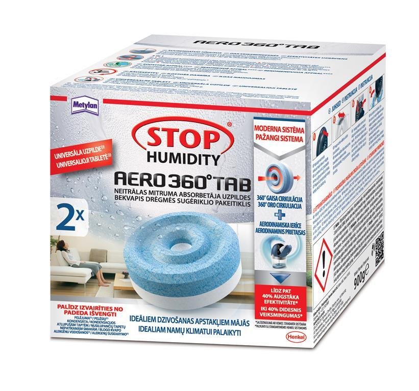 Pakeitimo tabletės CERESIT Stop Humidity Aero 360, 2 x 450 g