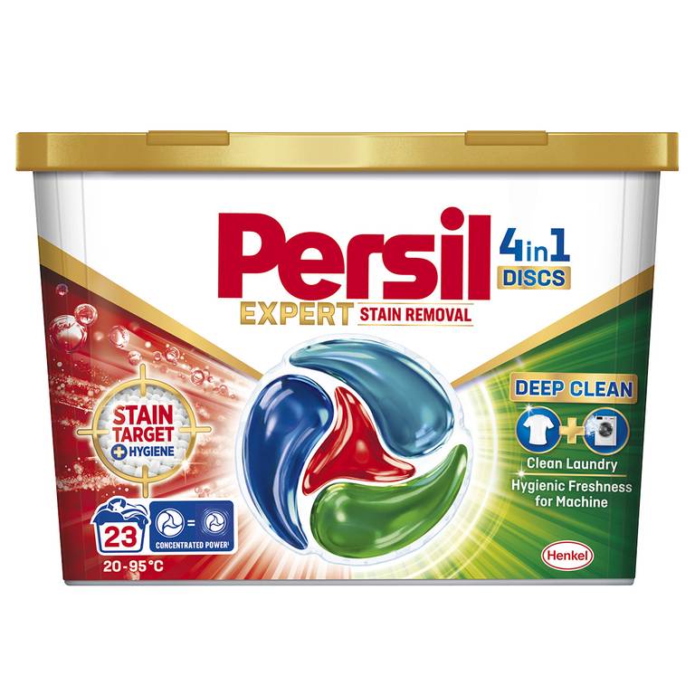 Skalbimo kapsulės PERSIL DISCS Stain Removal,  23 skalbimai