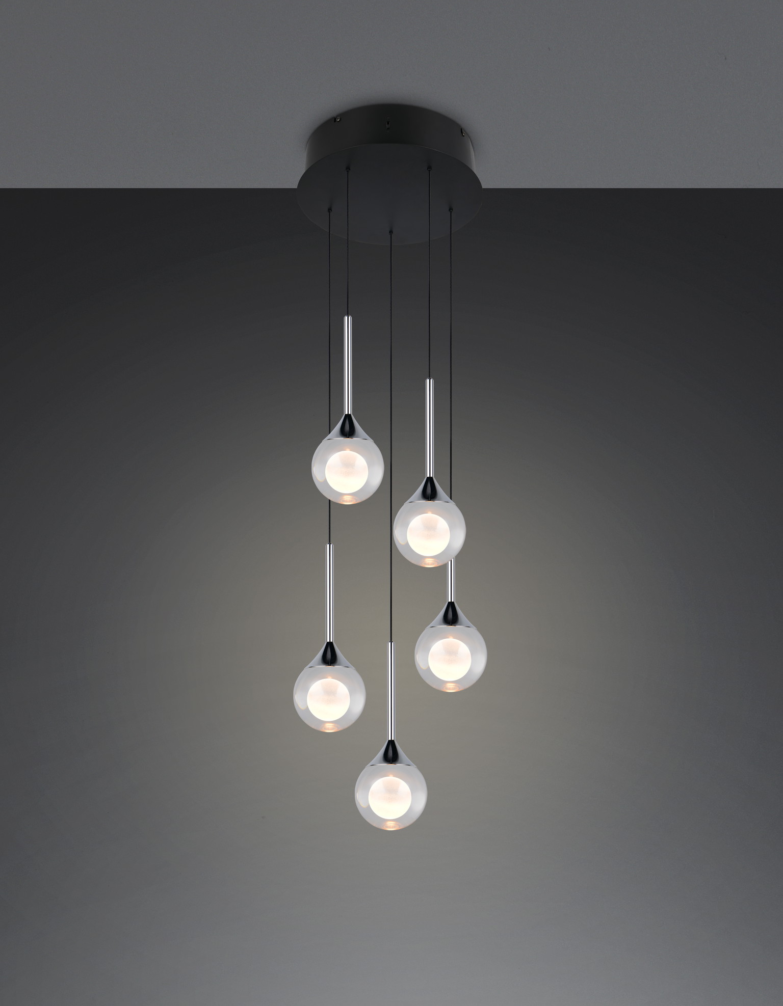 Pakabinamas LED šviestuvas TRIO CALISTA, 5x8,5W, 2500/3000/4000K, 5x850lm, Ø30x200cm-0