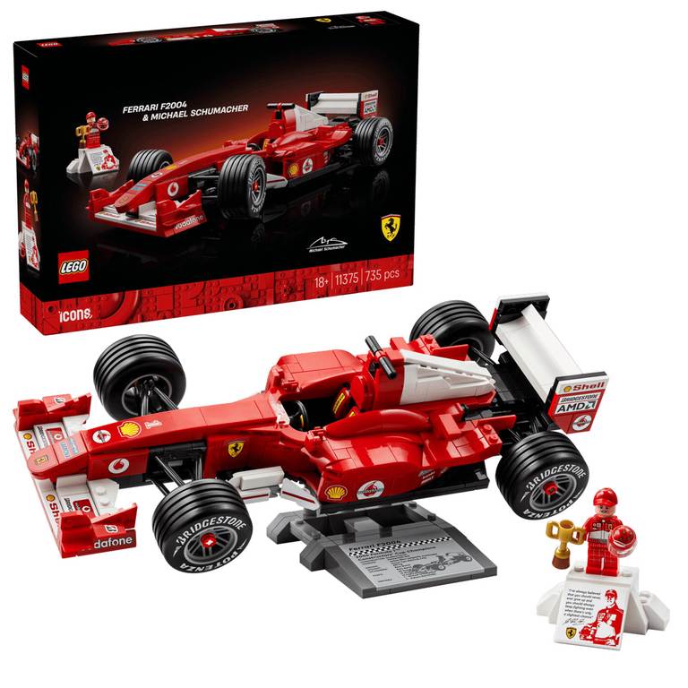 Konstruktorius LEGO Icons Ferrari F2004 & Michael Schumacher - 1