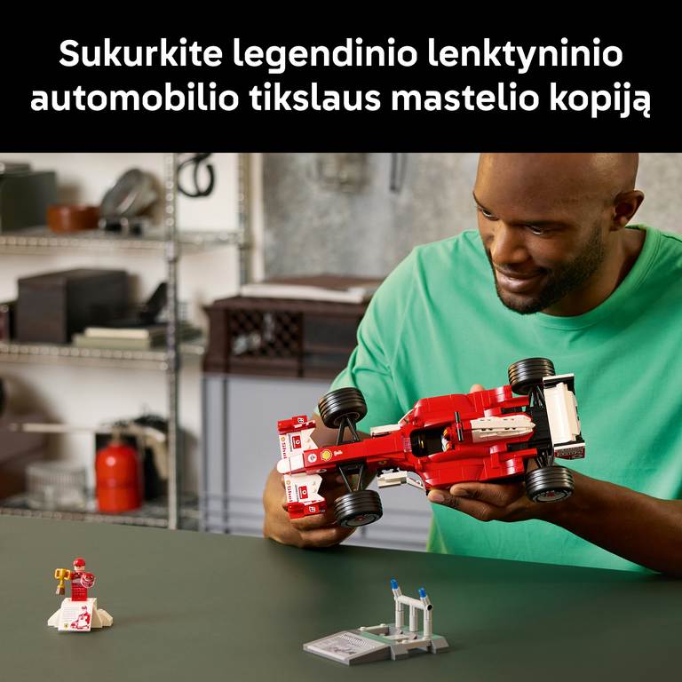 Konstruktorius LEGO Icons Ferrari F2004 & Michael Schumacher - 4