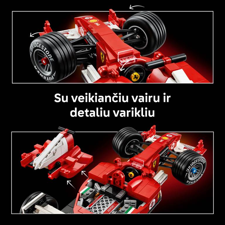 Konstruktorius LEGO Icons Ferrari F2004 & Michael Schumacher - 5