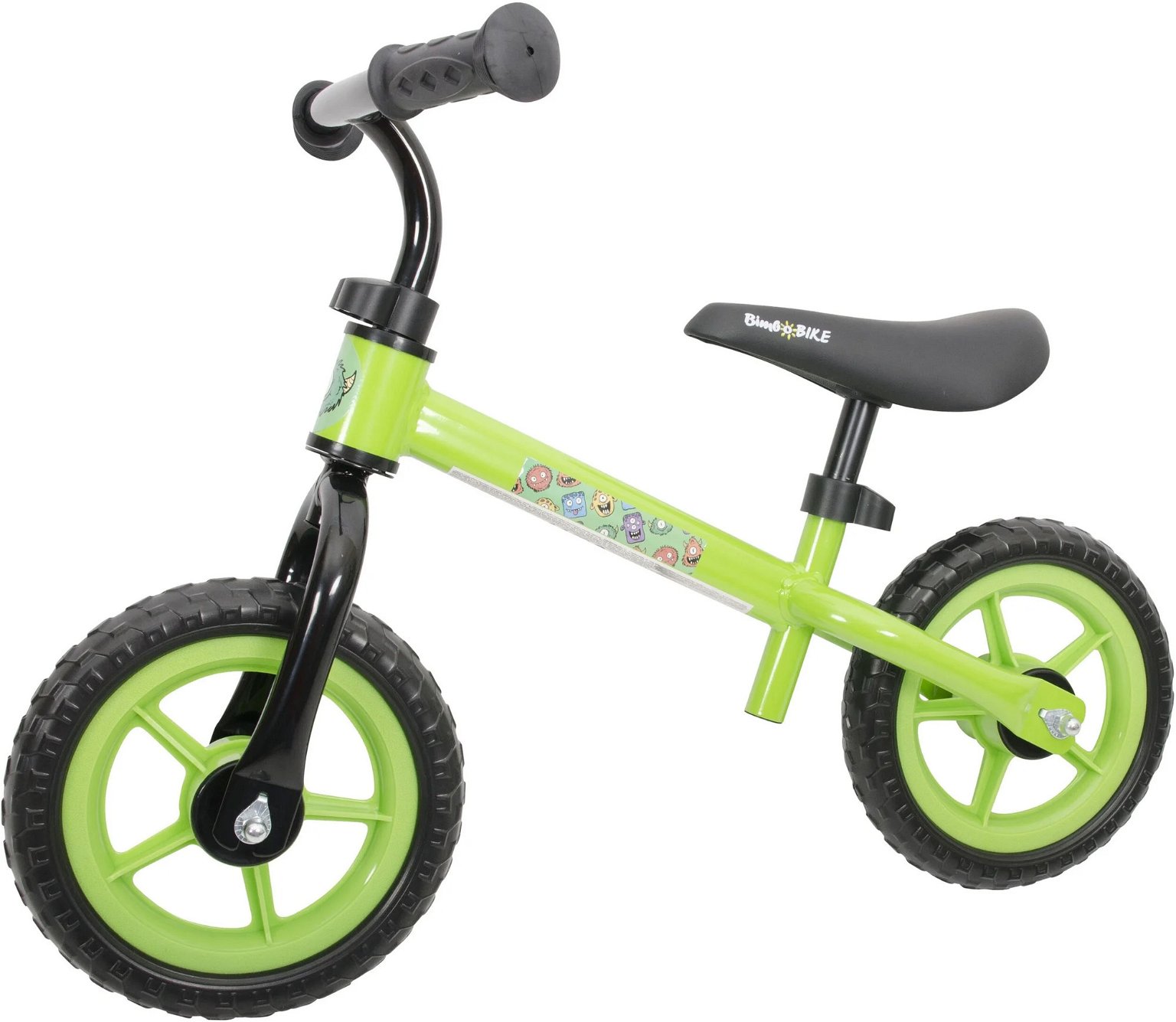 Vaikiškas dviratis MONSTERS, 83 x 35 x 63 cm, juodos/žalios sp.