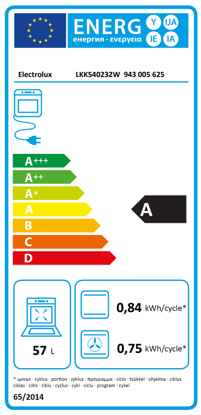 Dujinė viryklė su elektrine orkaite ELECTROLUX LKK540232W - 5