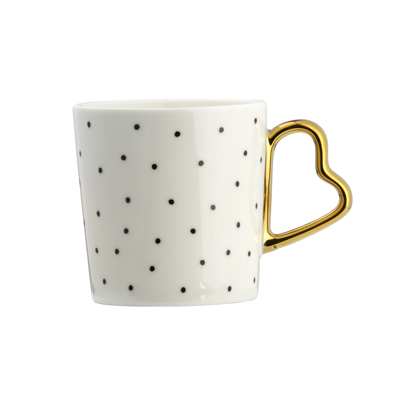 Puodelis AMBITION AMORE DOT, baltos/auksinės sp., 380 ml-0