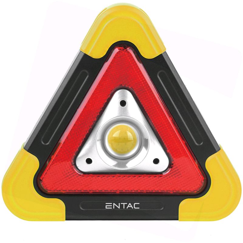 LED žibintuvėlis ENTAC,IP44,5W,300lm,pakraun., saulės ir USB,trikampio f., avarinio ženklo funkcija-1