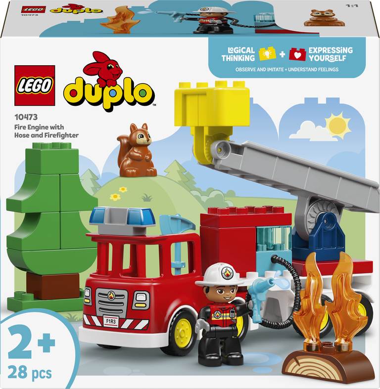 Konstruktorius LEGO Duplo Town Fire Truck with Hose and Firefighter - 1