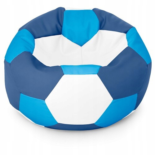 Sėdmaišis-pufas vaikams Ball XXL (40 cm), Blue/White-0