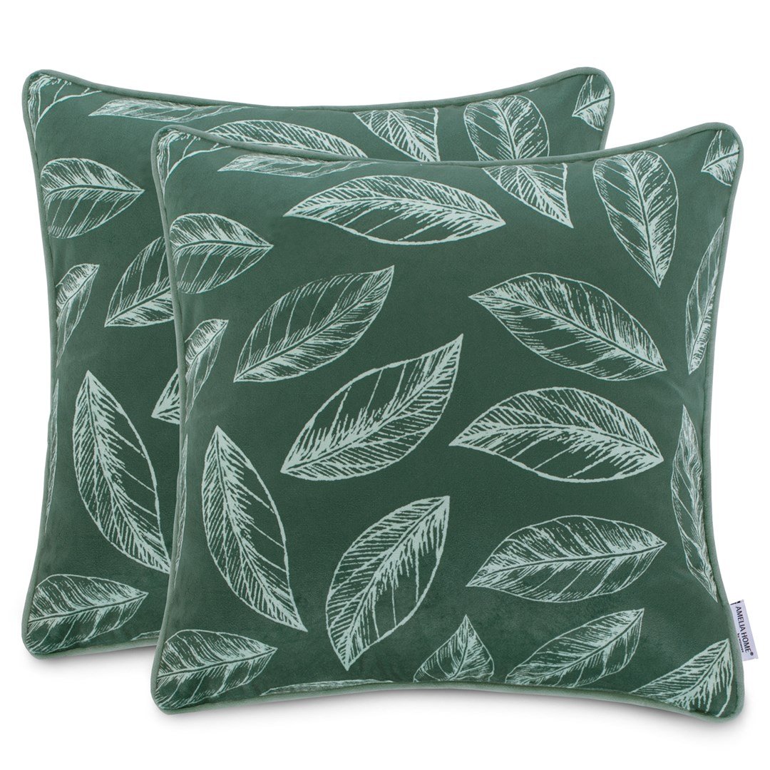 Dekoratyvinių pagalvėlių užvalkalai CALM Green, 2 vnt, 45x45 cm - 1