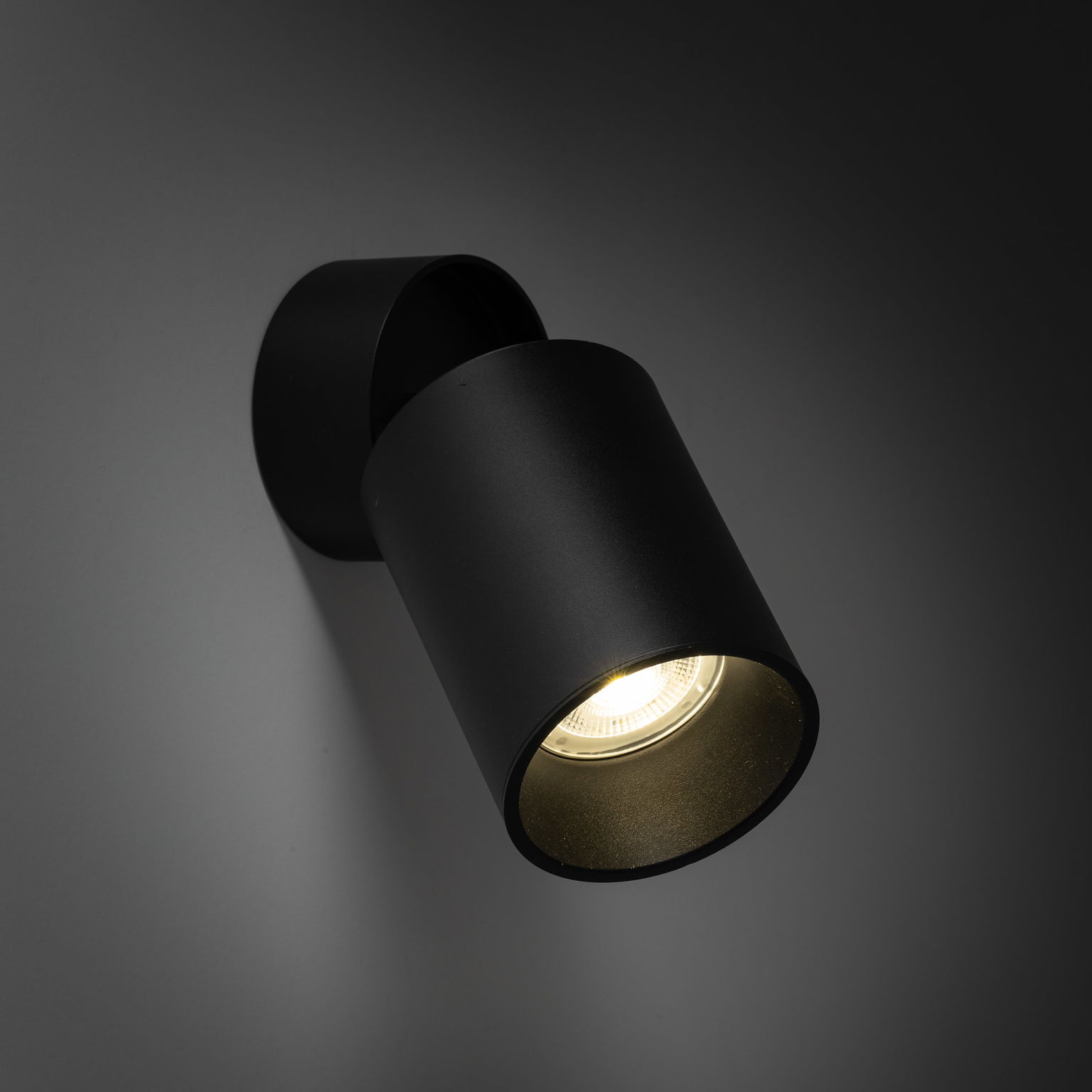 Kryptinis šviestuvas TK LIGHTING LOGAN BLACK, 1 x GU10 max 10W-1