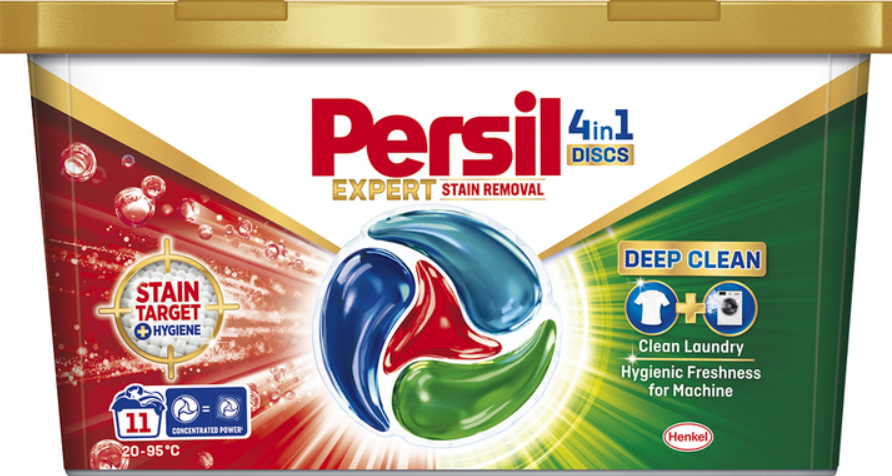 Skalbimo kapsulės PERSIL DISCS Stain Removal, 11 skalbimų-0