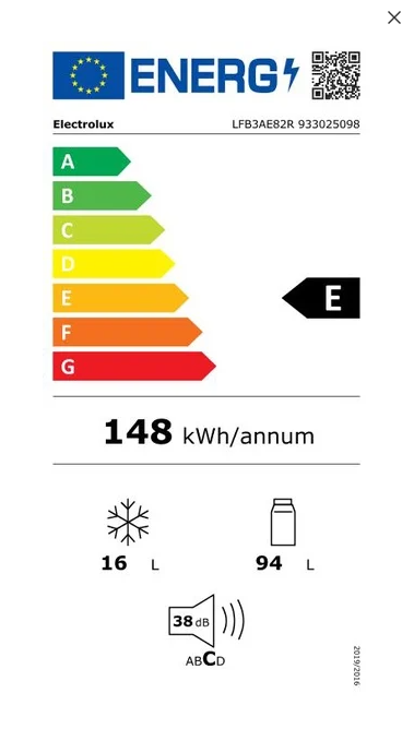 Įmontuojamas šaldytuvas Electrolux LFB3AE82R,  82 cm - 4