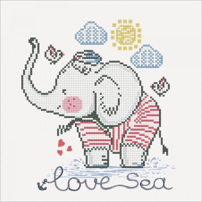 Deimantinė mozaika LOVE SEA 32x32 cm