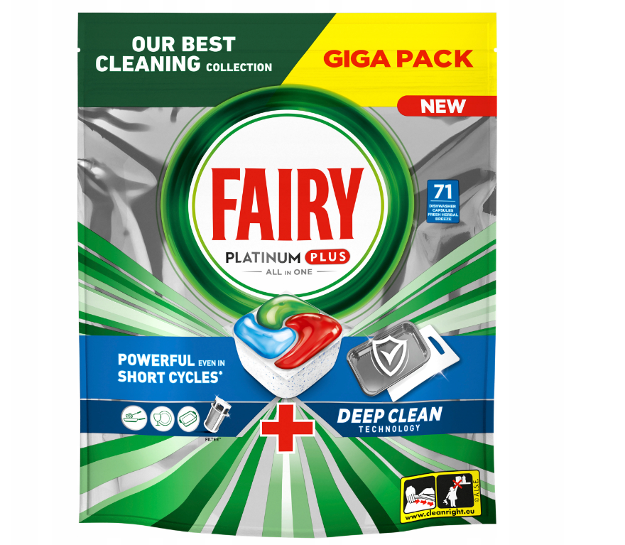 Automatinių indaplovių kapsulės FAIRY Platinum+ Deep Clean, 71 vnt-0