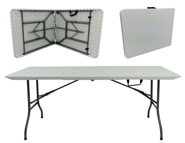 Sulankstomas lauko stalas Party, 180x70x74 cm, baltas